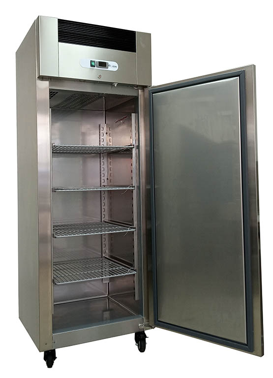 Congelador vertical pequeño 150 litros, acabado INOX IBER-A25-Inox-C