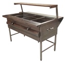 Mesa caliente a gas de 4 compartimientos