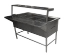 Mesa caliente a gas de 4 compartimientos