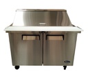 Mesa fría para preparación de comida en acero inoxidable de 390 litros con motor Embraco