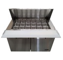 Mesa fría para preparación de comida en acero inoxidable de 390 litros con motor Embraco