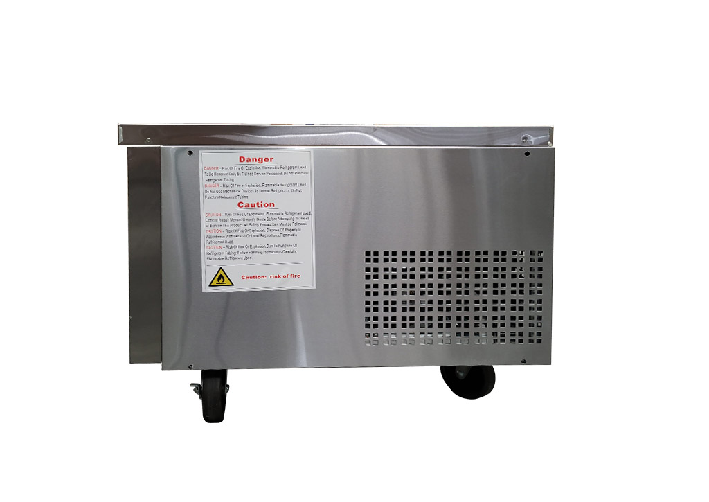 Base refrigerada para chef en acero inoxidable con compresor Embraco