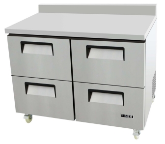 Mesa fria de preparacion con gavetas