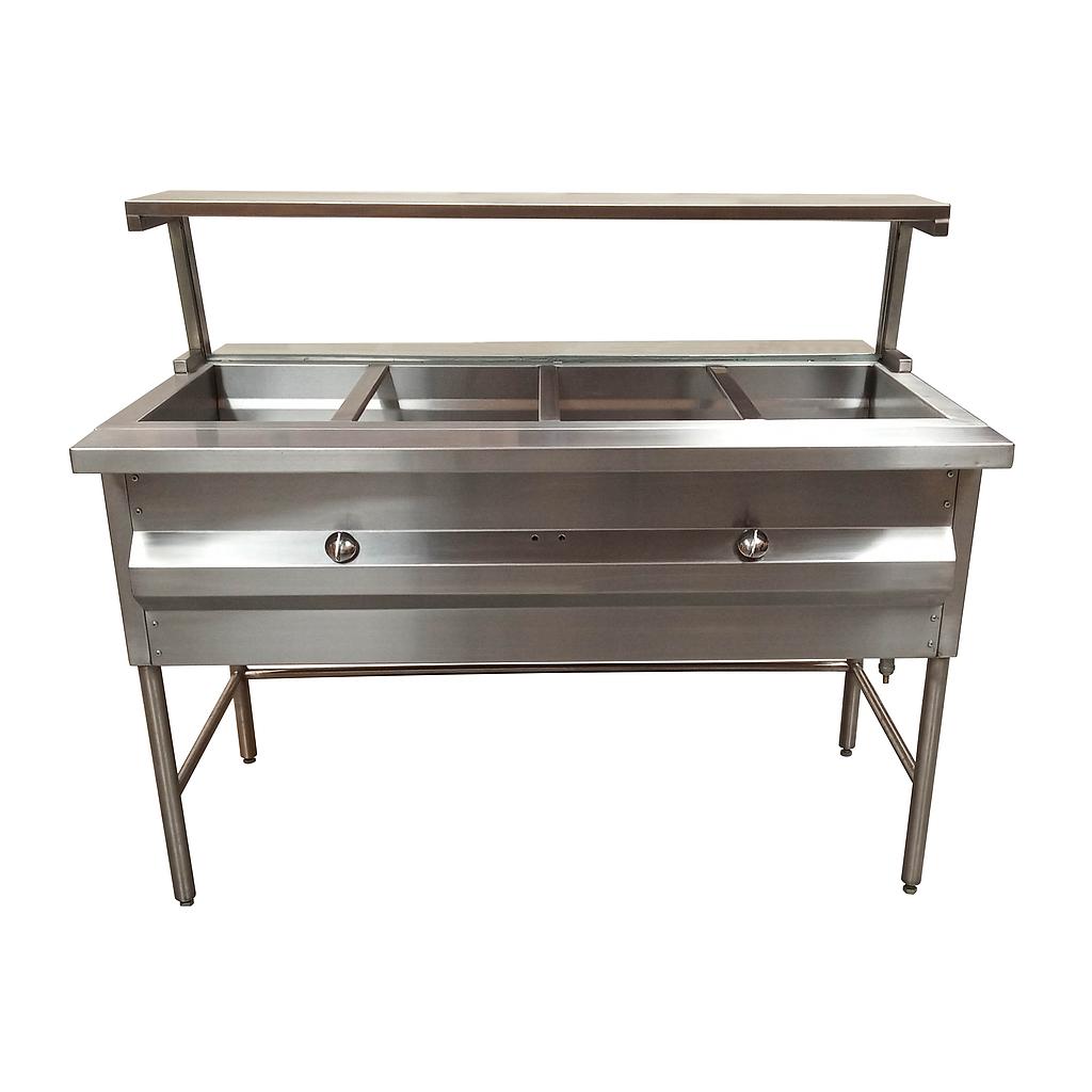 Mesa caliente a gas de 4 compartimientos